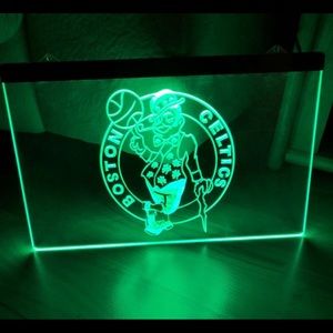 BOSTON CELTICS LED NEON GREEN LIGHT SIGN 8x12